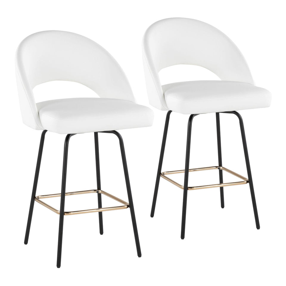 Renee Upholstered 26" Fixed-Height Counter Stool - Set of 2