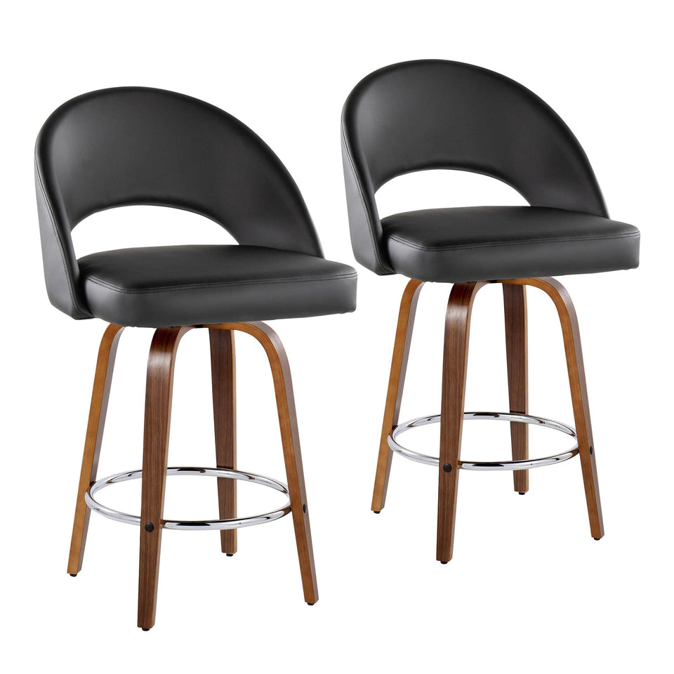 Renee Upholstered 26" Fixed-Height Counter Stool - Set of 2