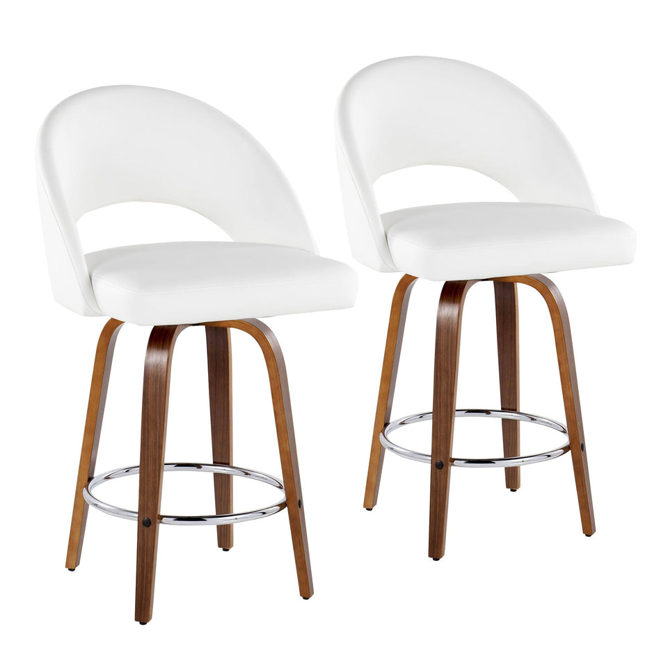 Renee Upholstered 26" Fixed-Height Counter Stool - Set of 2