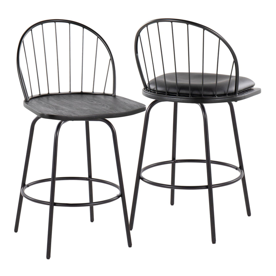 Riley Claire 26" Fixed-Height Counter Stool - Set of 2