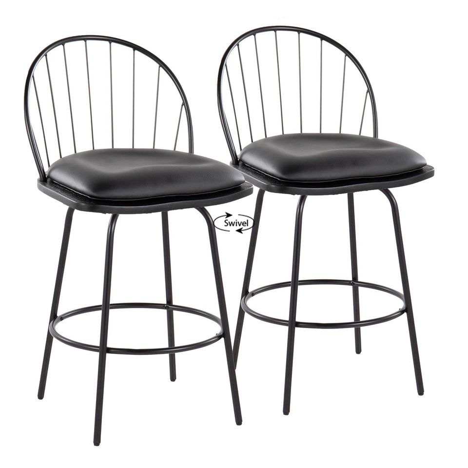 Riley Claire 26" Fixed-Height Counter Stool - Set of 2