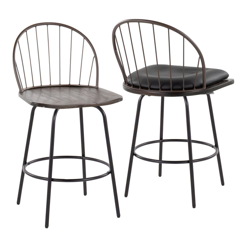 Riley Claire 26" Fixed-Height Counter Stool - Set of 2