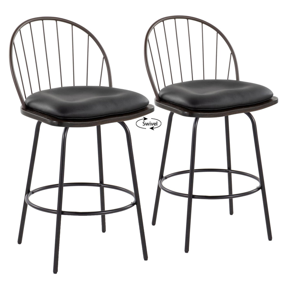 Riley Claire 26" Fixed-Height Counter Stool - Set of 2