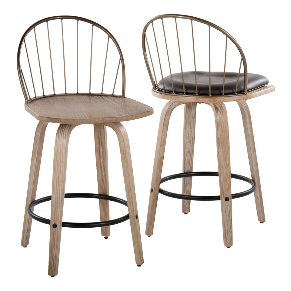 Riley 26" Fixed-Height Counter Stool - Set of 2