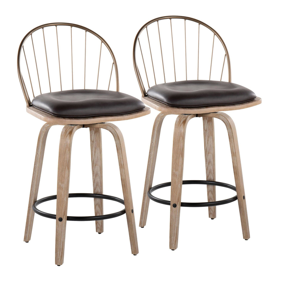 Riley 26" Fixed-Height Counter Stool - Set of 2