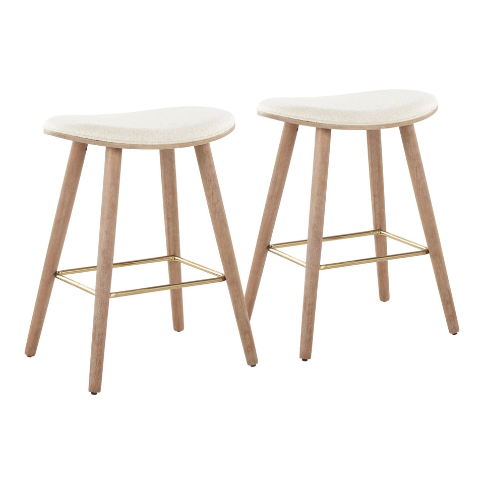 Saddle 26" Fixed-Height Counter Stool - Set of 2