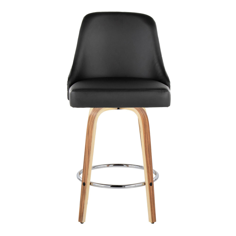 Studded Marcel 26" Fixed-Height Counter Stool - Set of 2