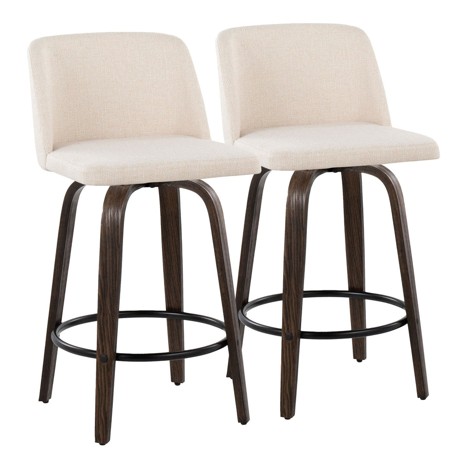 Toriano 26" Fixed-Height Counter Stool - Set of 2