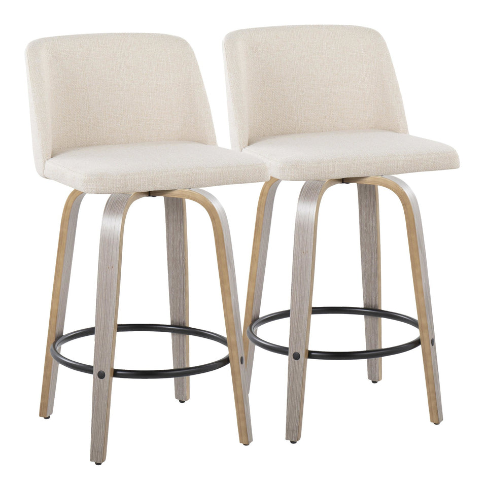 Toriano 26" Fixed-Height Counter Stool - Set of 2
