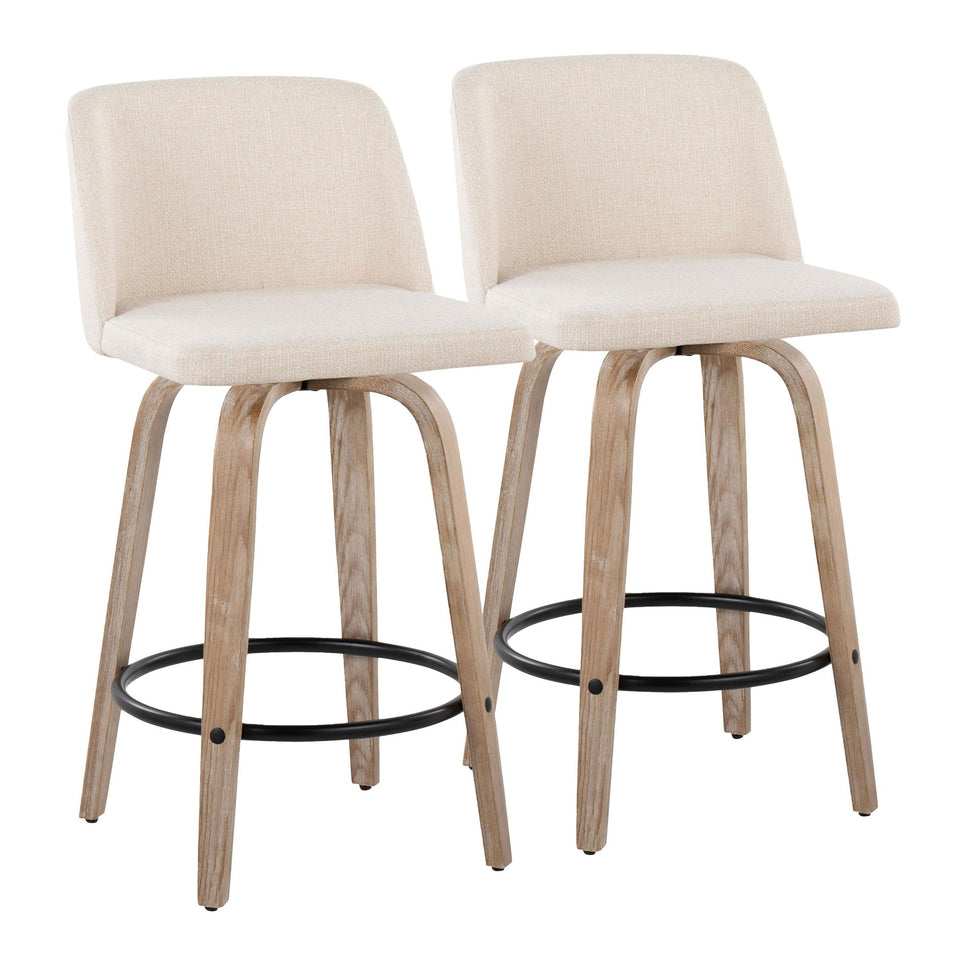 Toriano 26" Fixed-Height Counter Stool - Set of 2