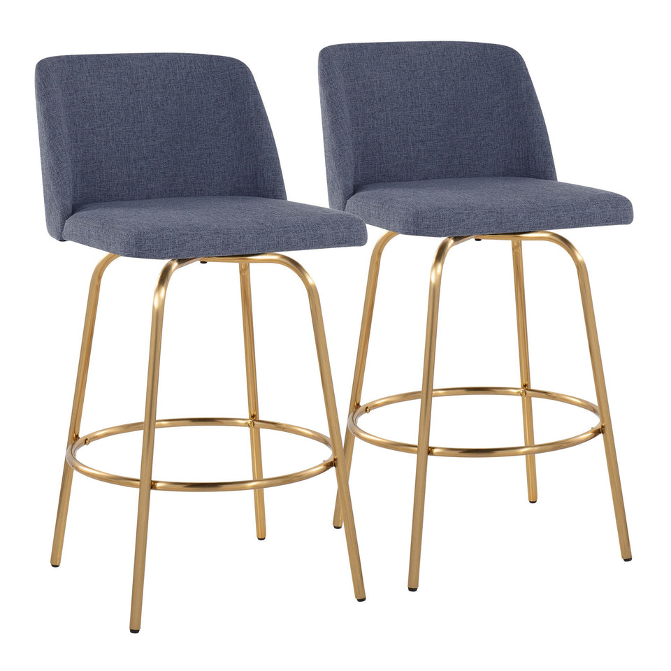 Toriano 26" Fixed-Height Counter Stool - Set of 2