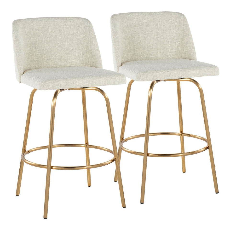 Toriano 26" Fixed-Height Counter Stool - Set of 2