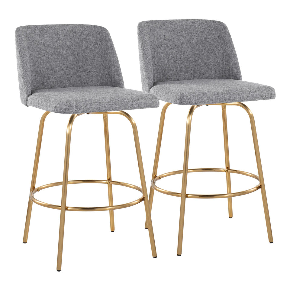 Toriano 26" Fixed-Height Counter Stool - Set of 2