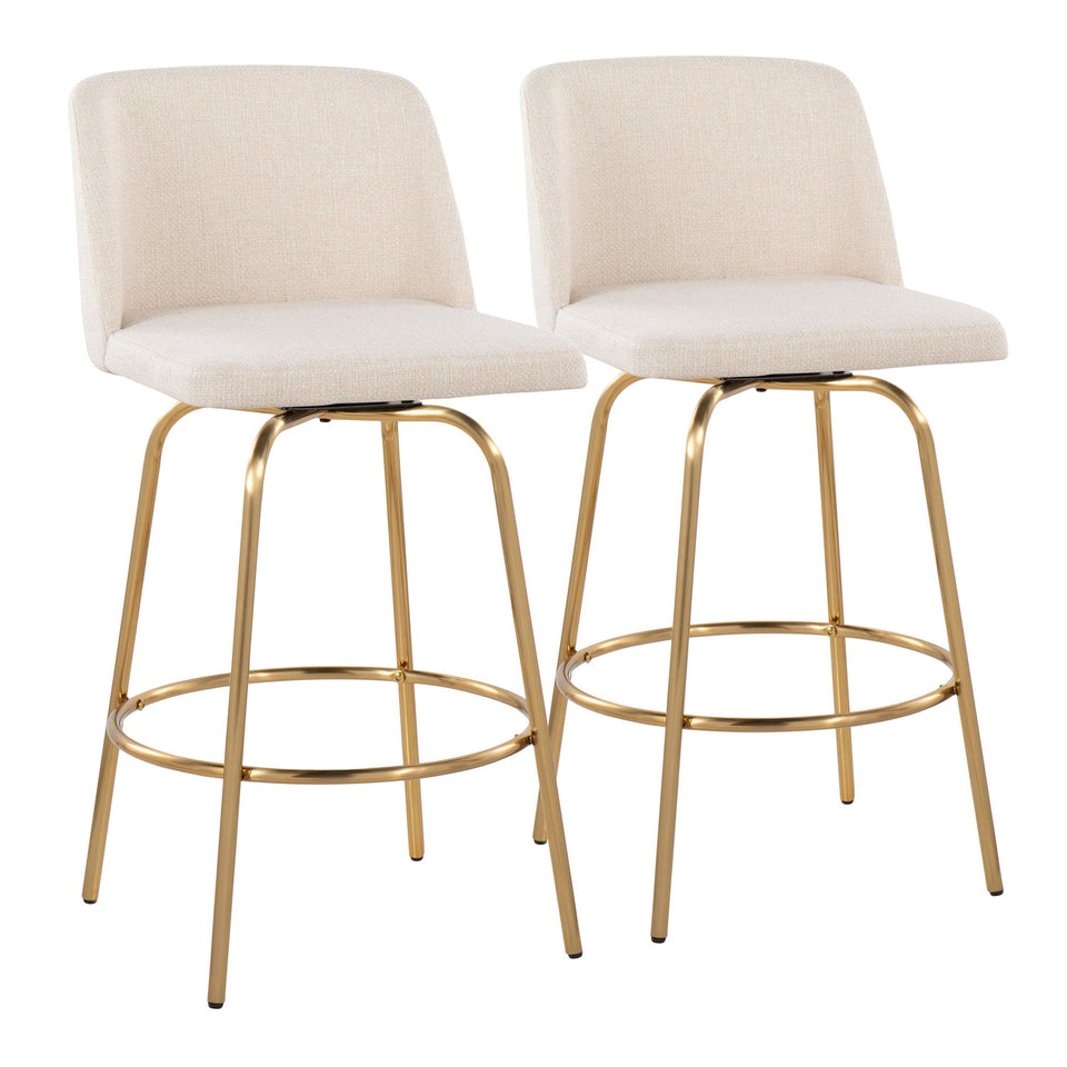 Toriano 26" Fixed-Height Counter Stool - Set of 2