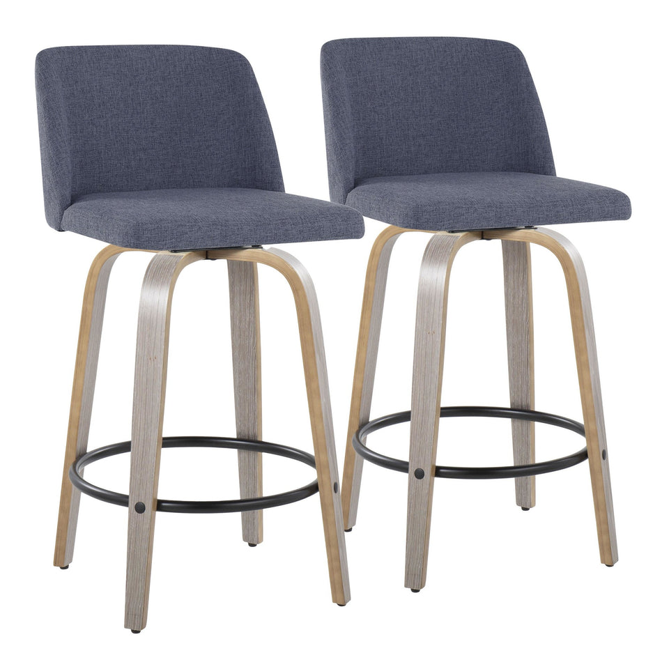 Toriano 26" Fixed-Height Counter Stool - Set of 2