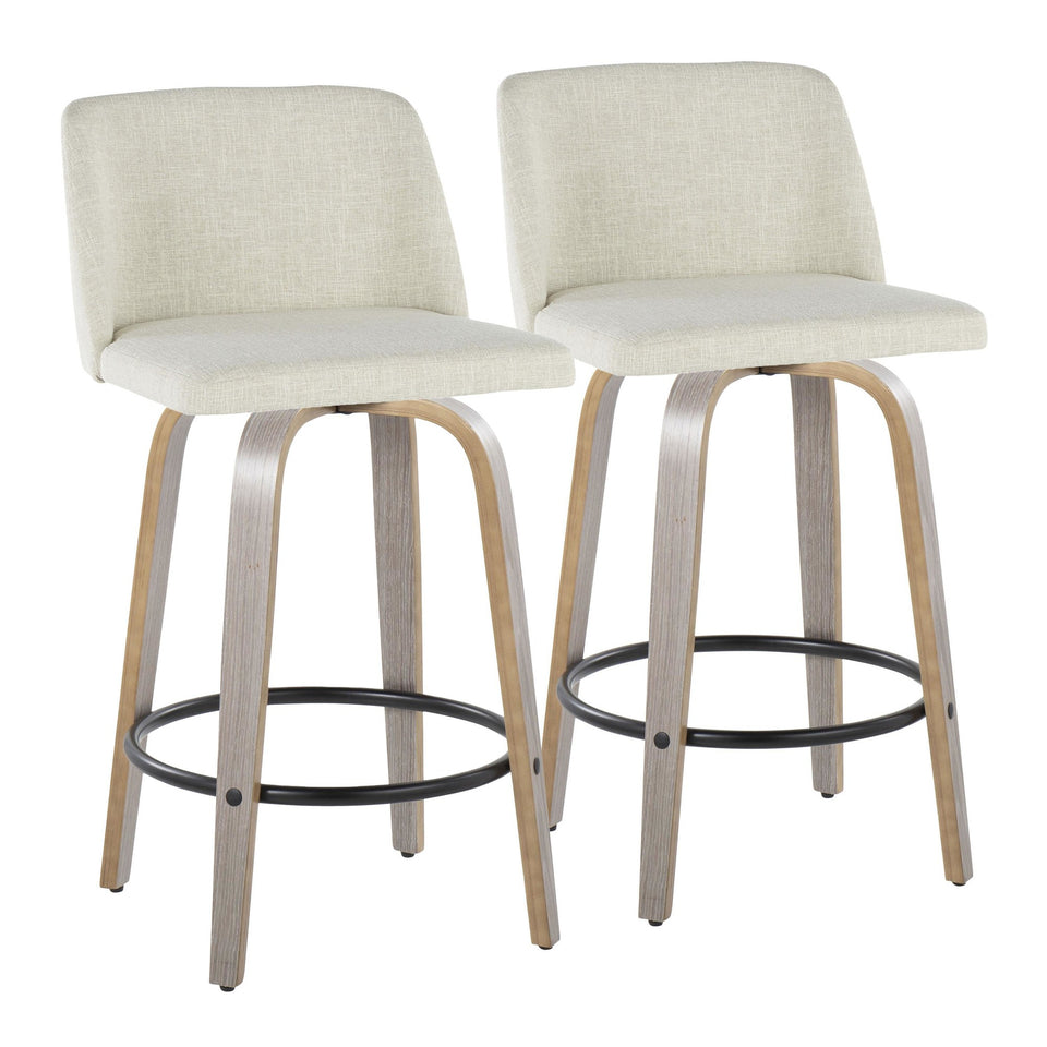 Toriano 26" Fixed-Height Counter Stool - Set of 2