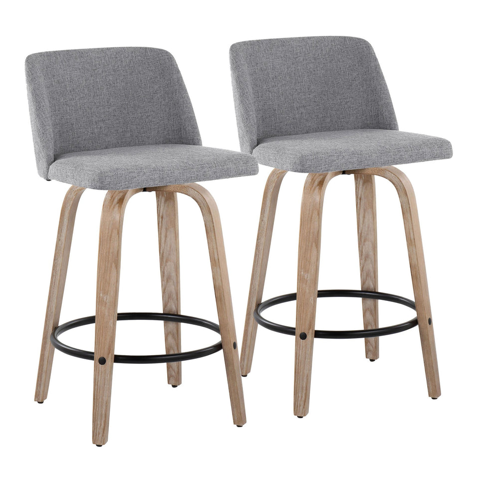 Toriano 26" Fixed-Height Counter Stool - Set of 2