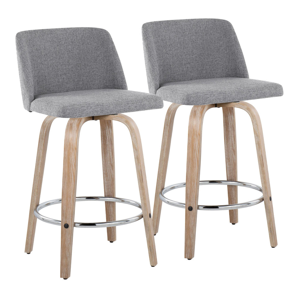Toriano 26" Fixed-Height Counter Stool - Set of 2