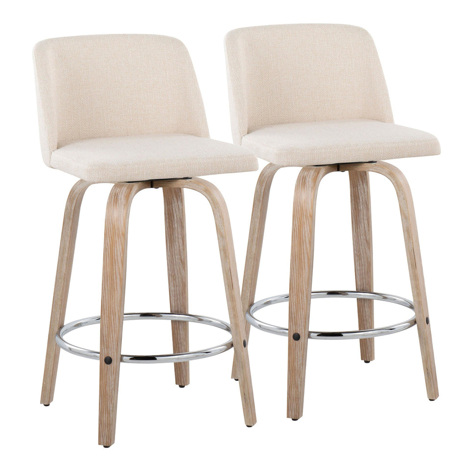 Toriano 26" Fixed-Height Counter Stool - Set of 2