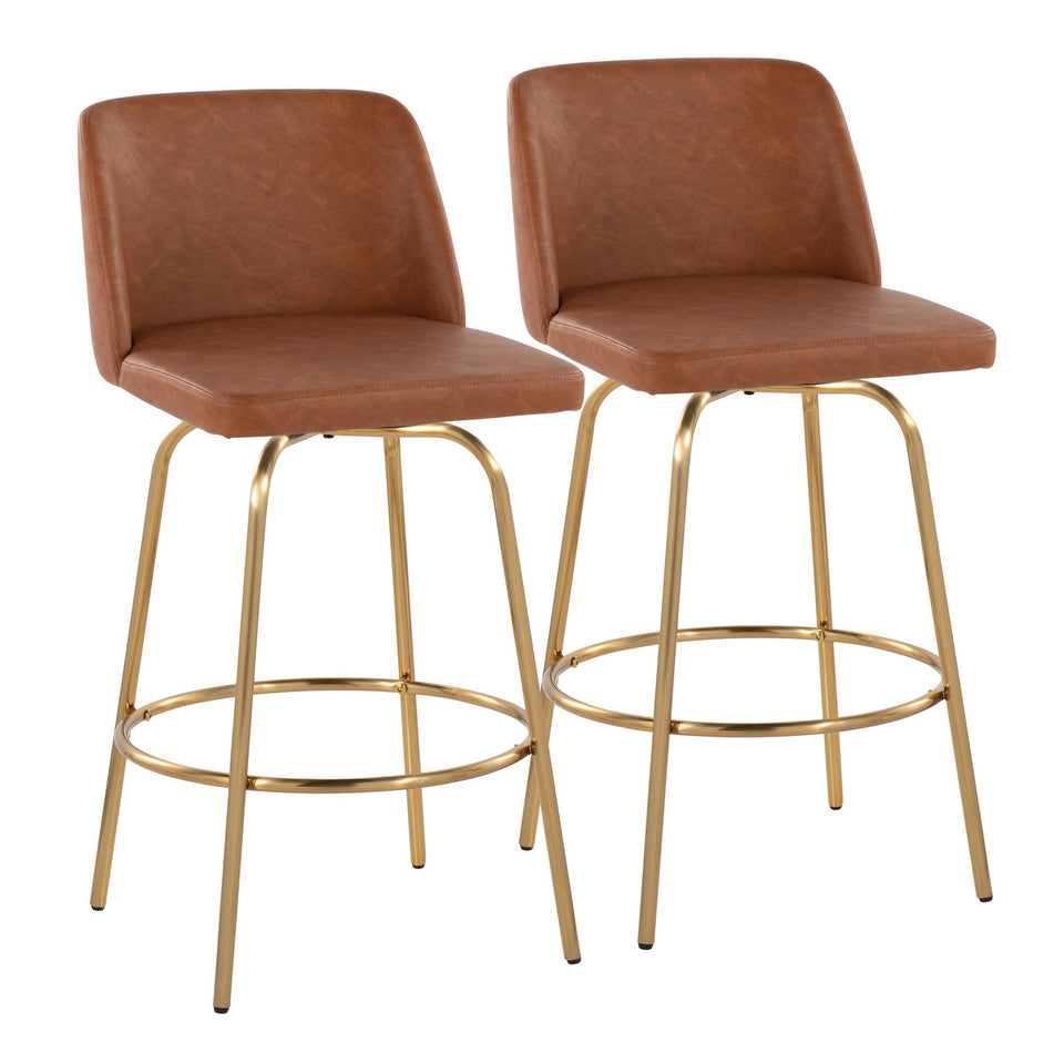 Toriano 26" Fixed-Height Counter Stool - Set of 2