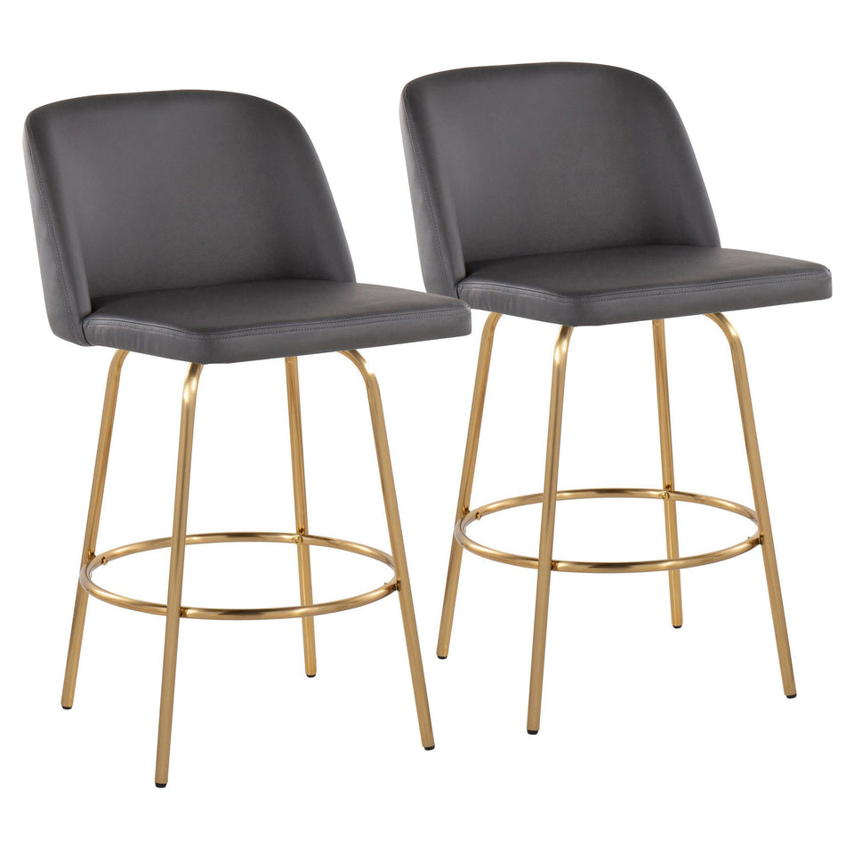 Toriano 26" Fixed-Height Counter Stool - Set of 2