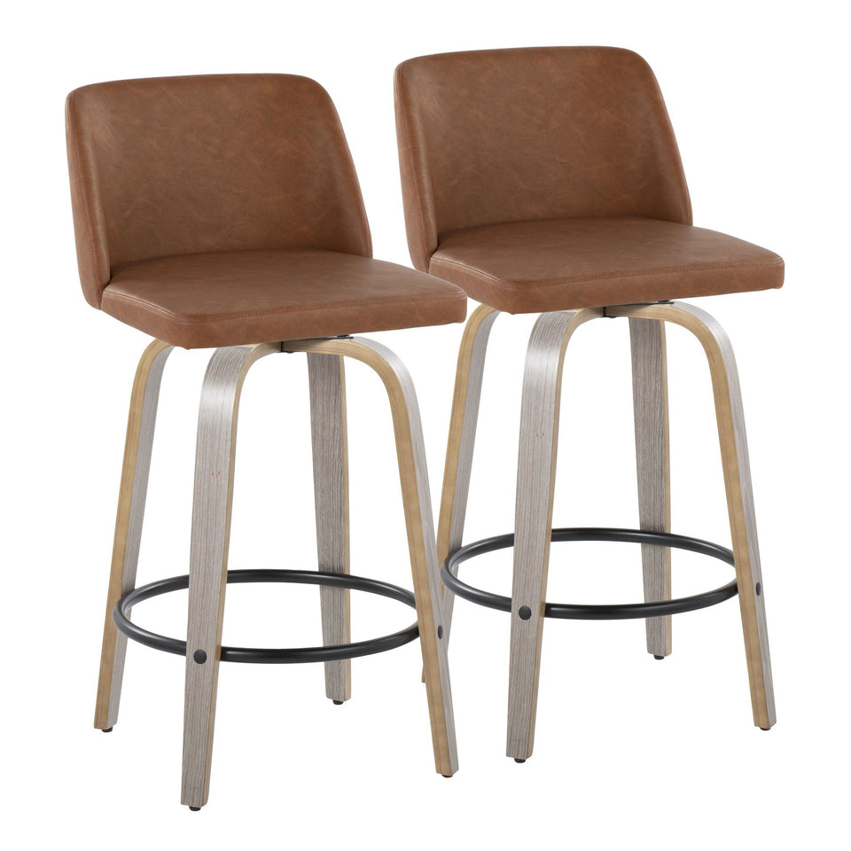 Toriano 26" Fixed-Height Counter Stool - Set of 2