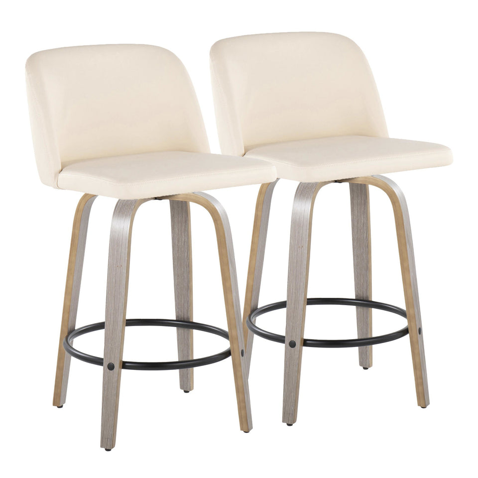 Toriano 26" Fixed-Height Counter Stool - Set of 2