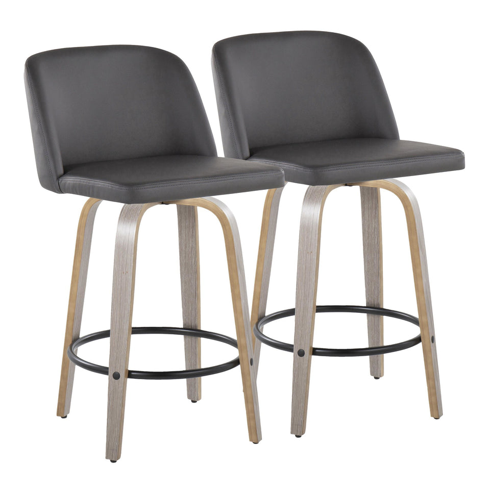 Toriano 26" Fixed-Height Counter Stool - Set of 2