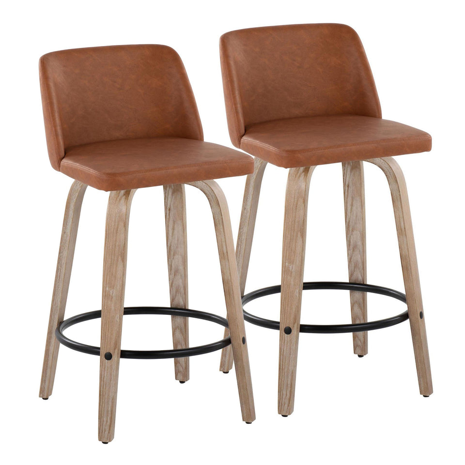 Toriano 26" Fixed-Height Counter Stool - Set of 2