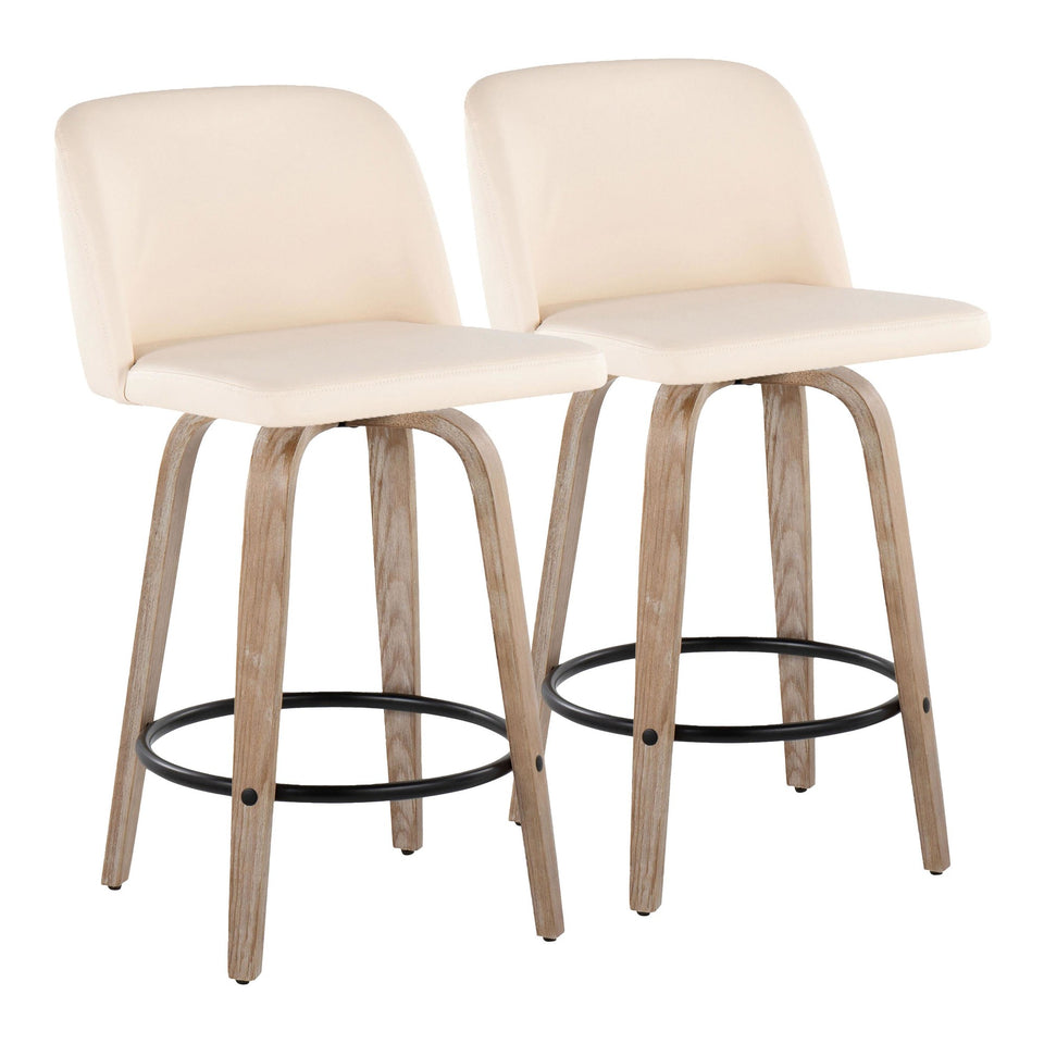 Toriano 26" Fixed-Height Counter Stool - Set of 2