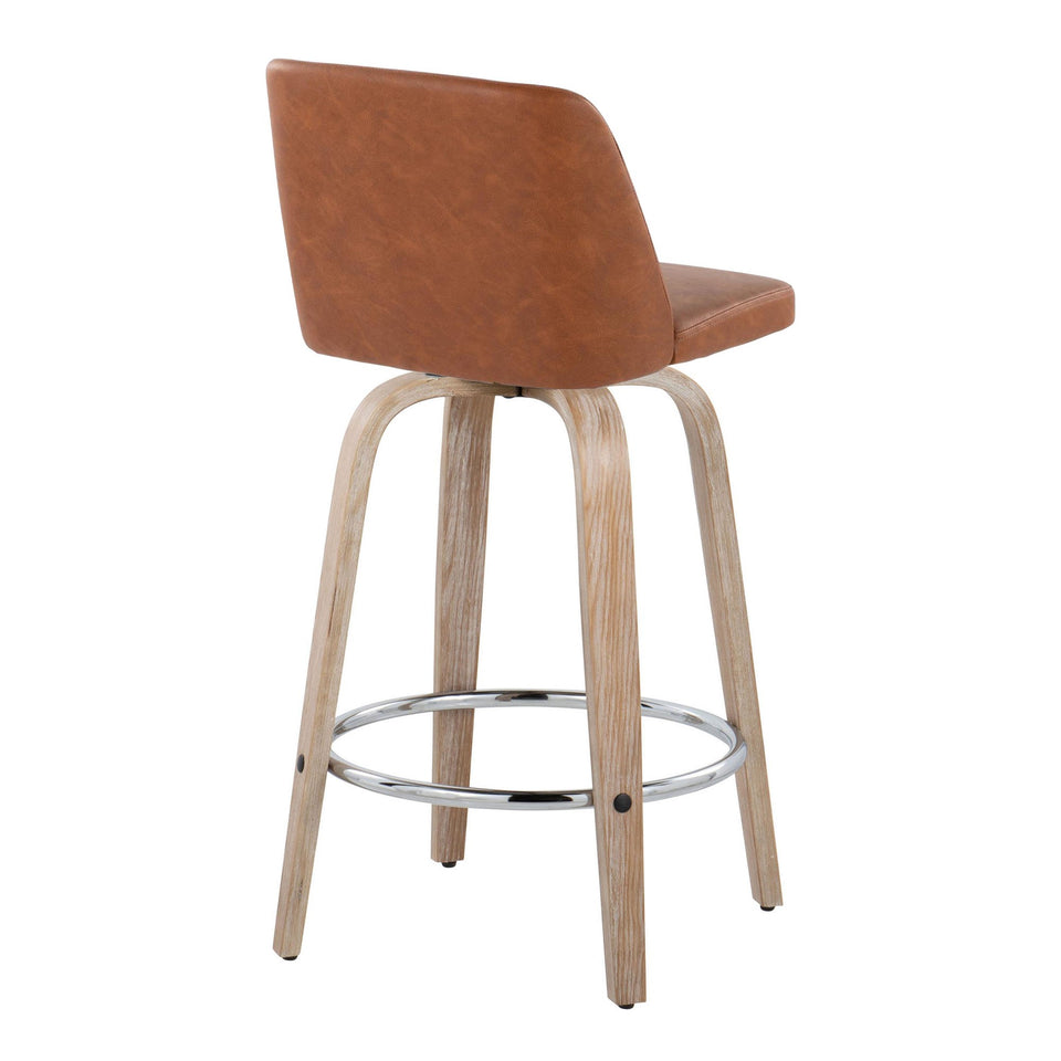 Toriano 26" Fixed-Height Counter Stool - Set of 2