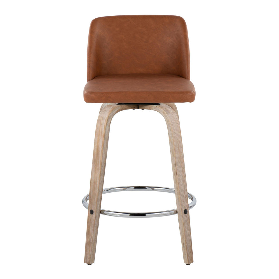 Toriano 26" Fixed-Height Counter Stool - Set of 2