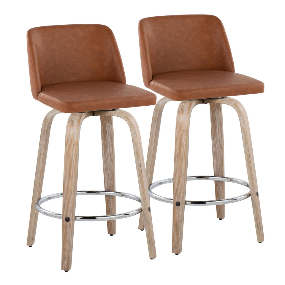 Toriano 26" Fixed-Height Counter Stool - Set of 2