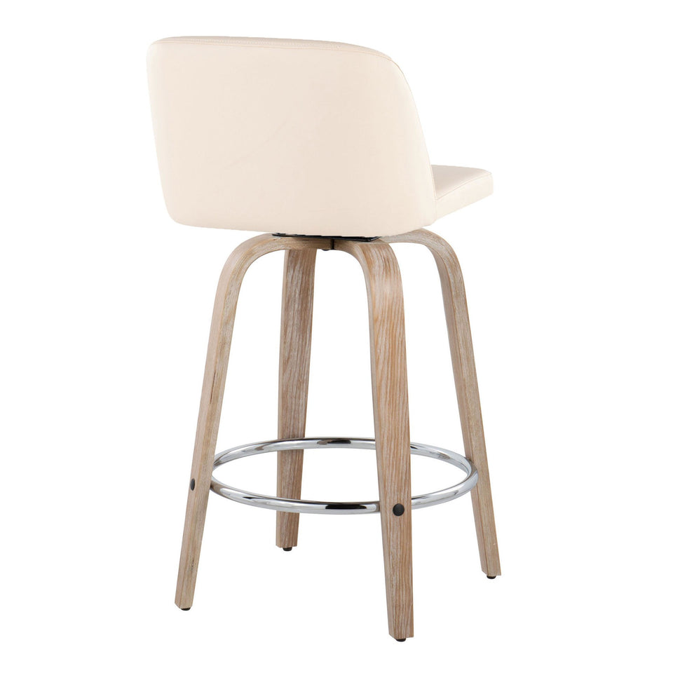 Toriano 26" Fixed-Height Counter Stool - Set of 2