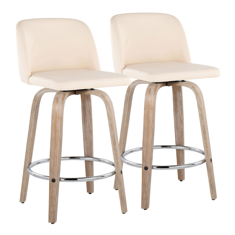 Toriano 26" Fixed-Height Counter Stool - Set of 2