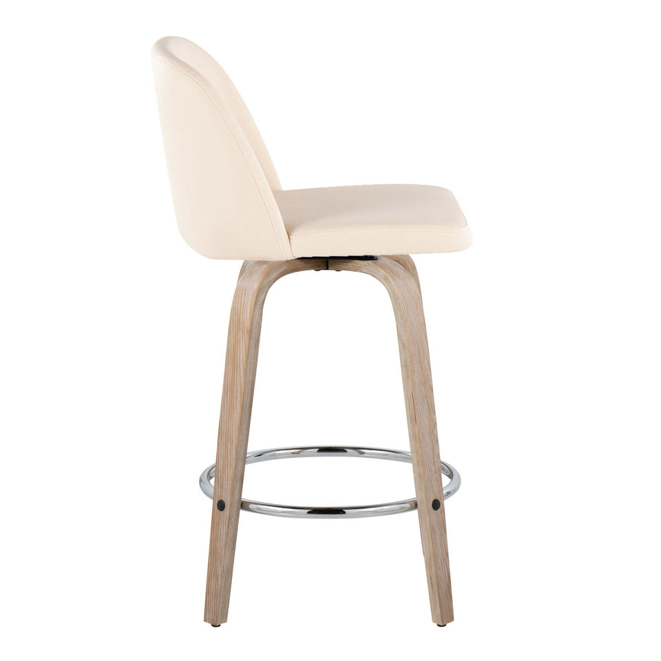 Toriano 26" Fixed-Height Counter Stool - Set of 2