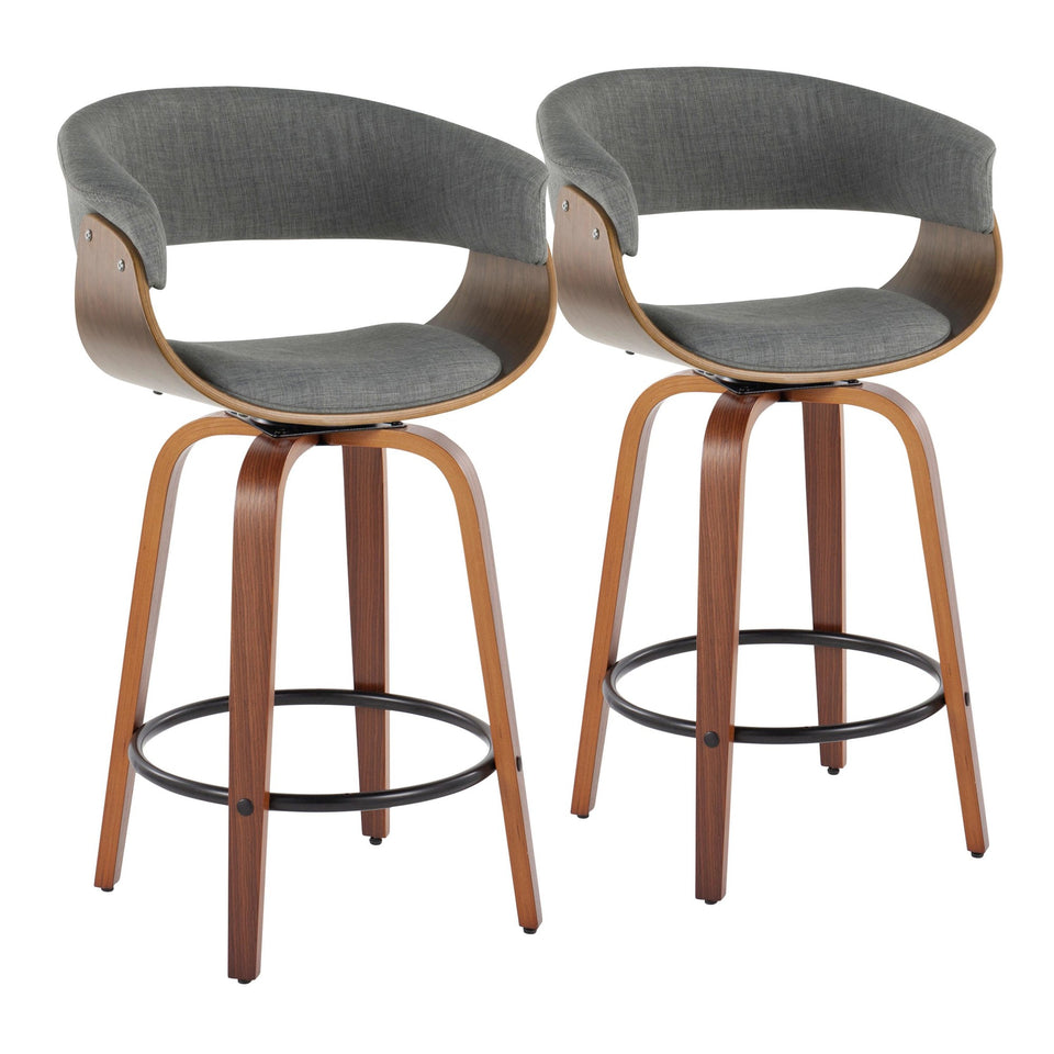 Vintage Mod 26" Fixed-Height Counter Stool - Set of 2