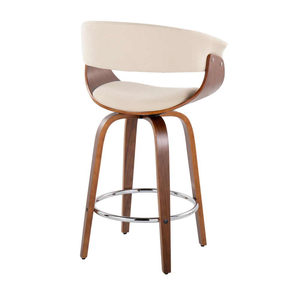 Vintage Mod 26" Fixed-Height Counter Stool - Set of 2