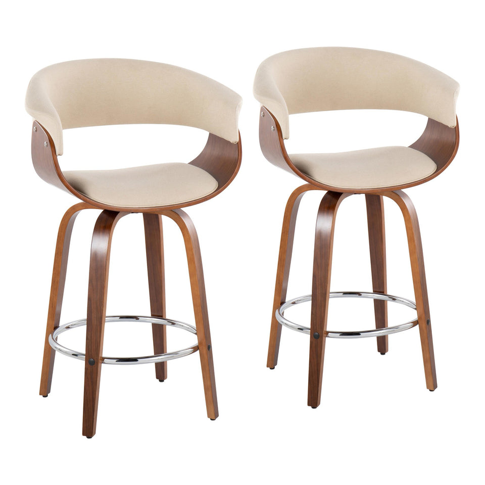 Vintage Mod 26" Fixed-Height Counter Stool - Set of 2