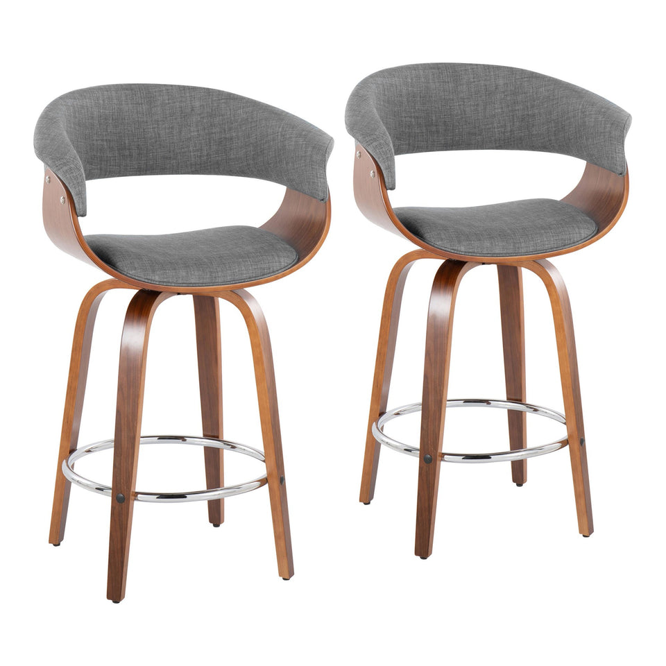 Vintage Mod 26" Fixed-Height Counter Stool - Set of 2