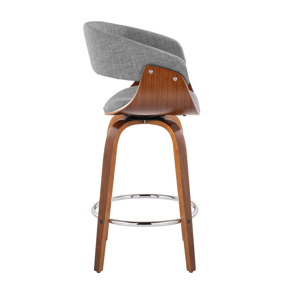Vintage Mod 26" Fixed-Height Counter Stool - Set of 2