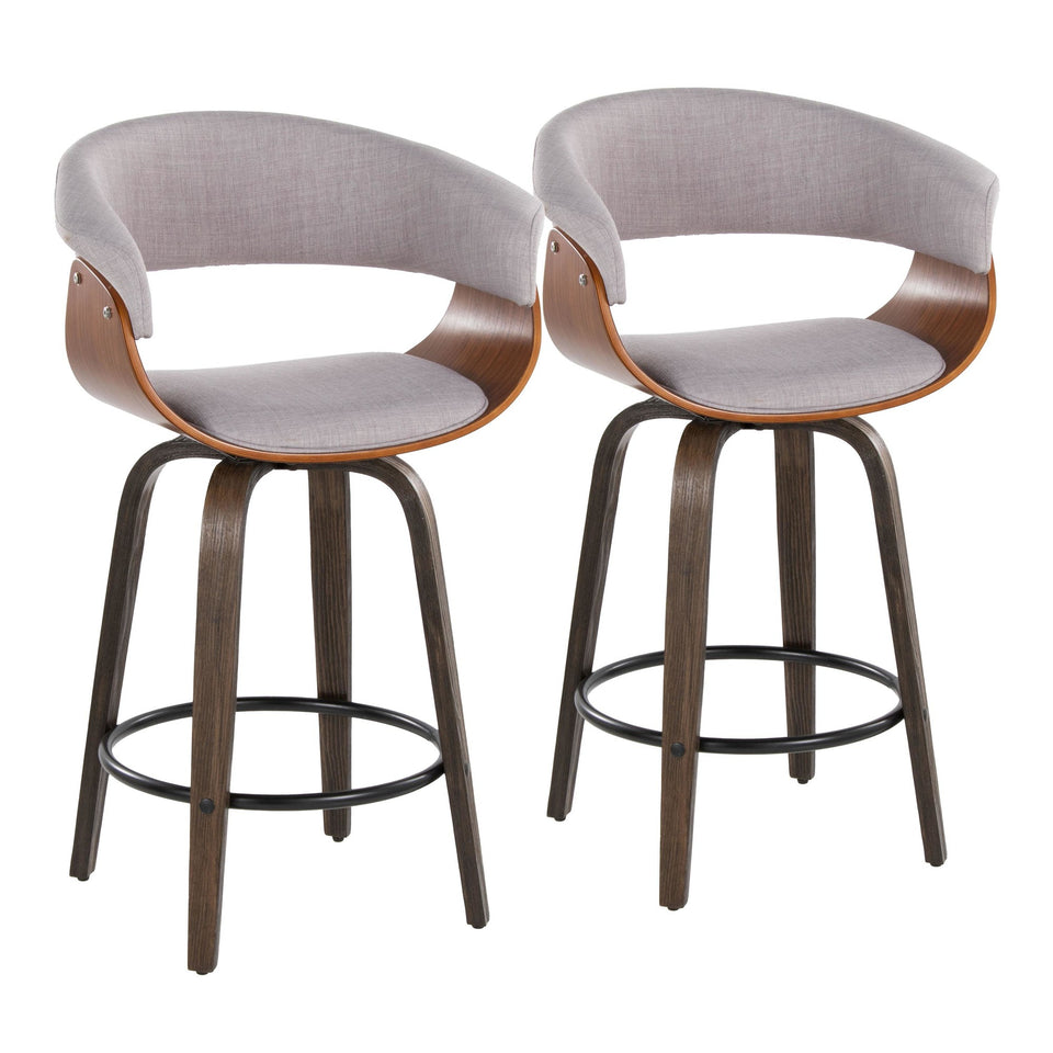 Vintage Mod 26" Fixed-Height Counter Stool - Set of 2