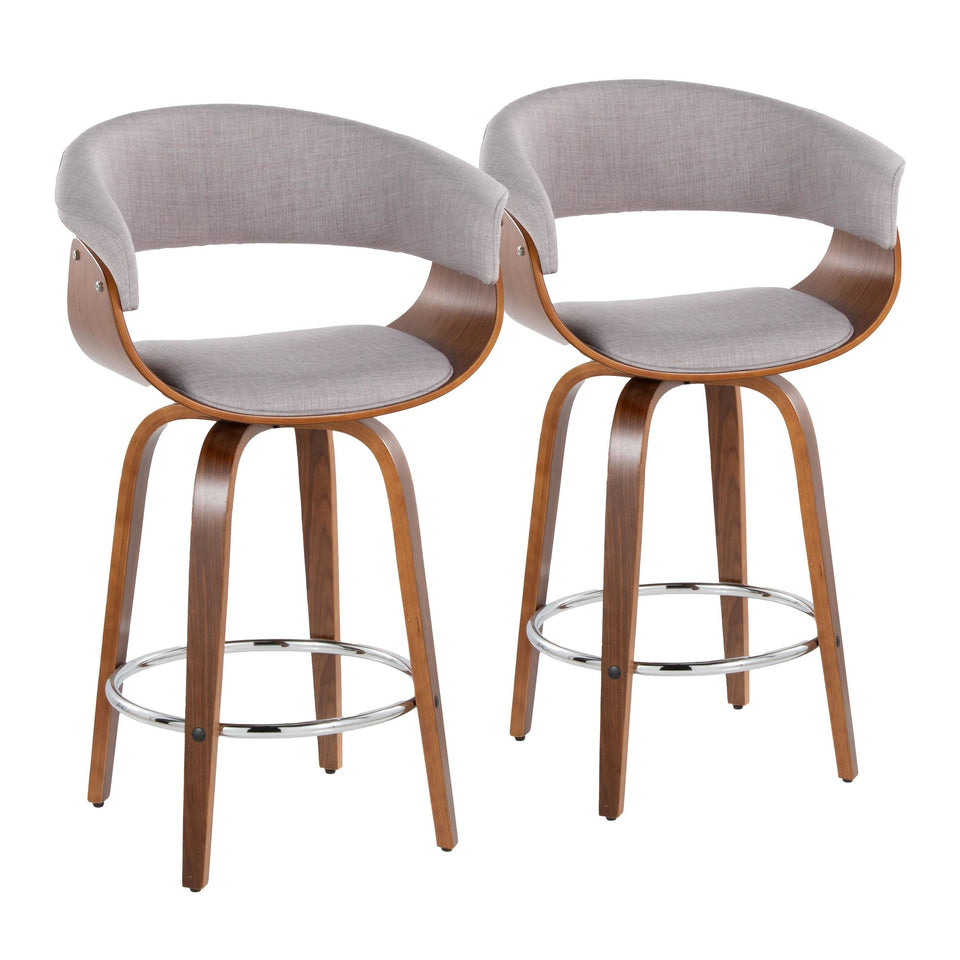 Vintage Mod 26" Fixed-Height Counter Stool - Set of 2