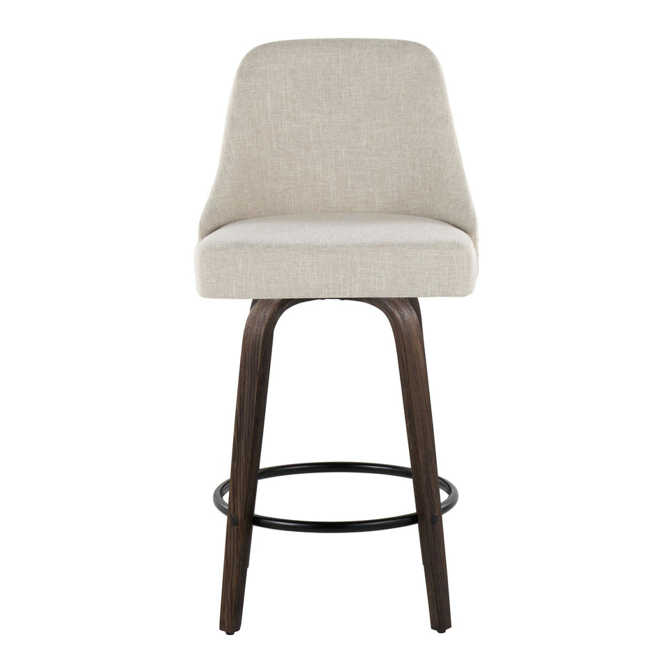Studded Marcel 27" Fixed-Height Counter Stool - Set of 2