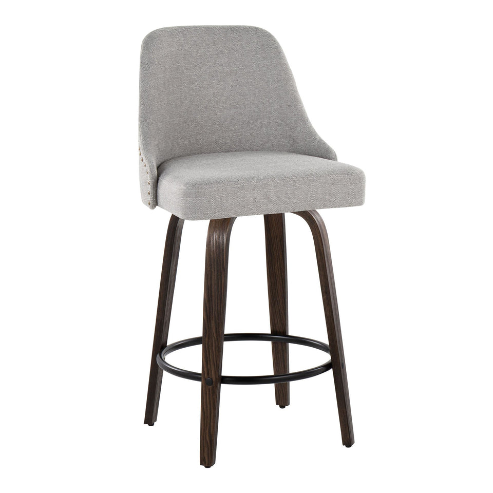 Studded Marcel 27" Fixed-Height Counter Stool - Set of 2
