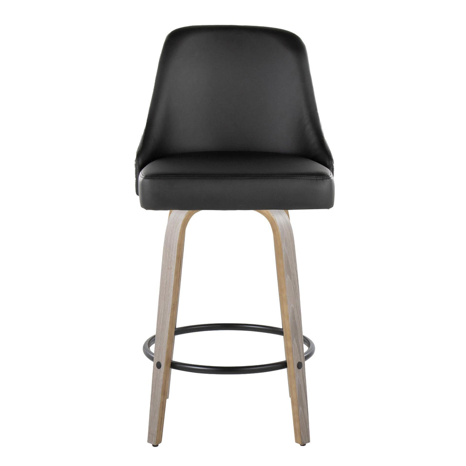 Studded Marcel 26" Fixed-Height Counter Stool - Set of 2