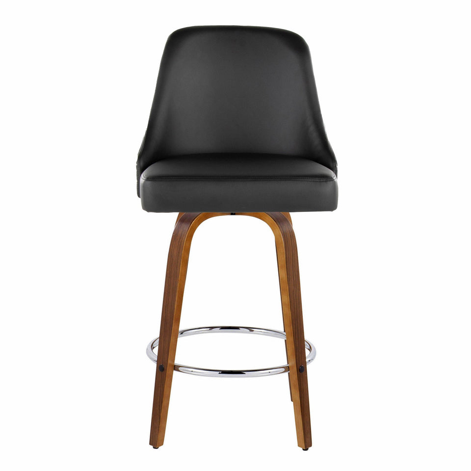 Studded Marcel 27" Fixed-Height Counter Stool - Set of 2