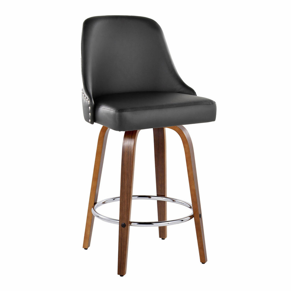 Studded Marcel 27" Fixed-Height Counter Stool - Set of 2
