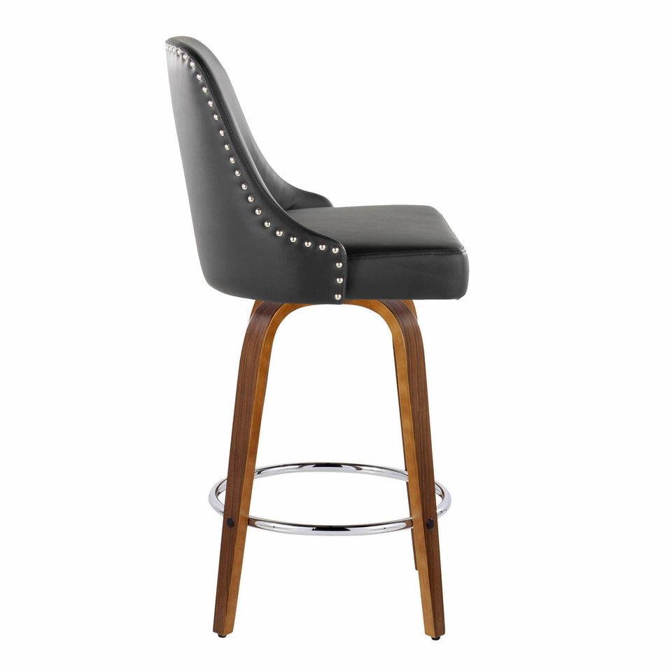 Studded Marcel 27" Fixed-Height Counter Stool - Set of 2