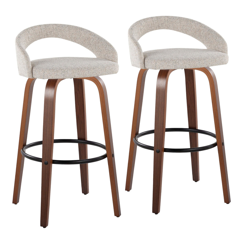 Grotto Upholstered 30" Fixed-Height Barstool - Set of 2